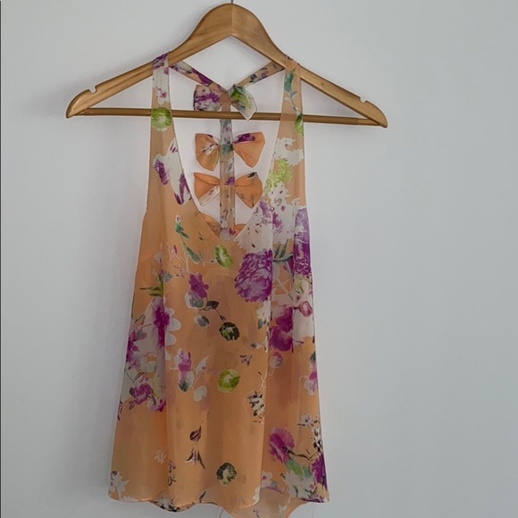LF Millau Sheer Racerback Tank with Back Bow strap - Picture 1 of 5